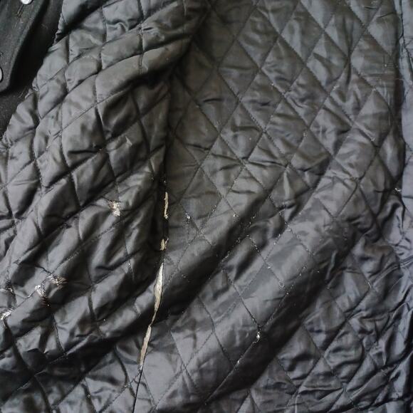 J.Crew Peacoat Mens L Black Wool Blend Military Style Heavyweight Button Front - Picture 10 of 11